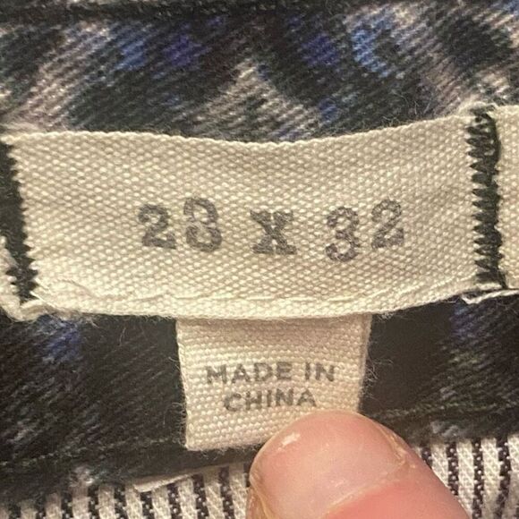 Madewell Womens Multi Brushstroke Splatter Print Shinny Skinny Jeans Size 23x32 - Picture 5 of 6